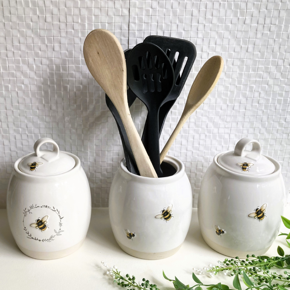 Bumble Bee Utensil Holder Evelyn and Owl