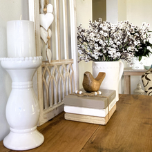Load image into Gallery viewer, White Ceramic Candle Holder