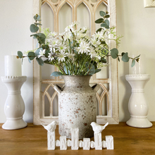 Load image into Gallery viewer, White Ceramic Candle Holder