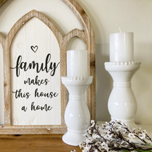 Load image into Gallery viewer, White Ceramic Candle Holder