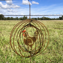 Load image into Gallery viewer, Rustic Rooster Wind Spinner