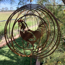 Load image into Gallery viewer, Rustic Rooster Wind Spinner