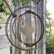 Load image into Gallery viewer, Rustic Rooster Wind Spinner