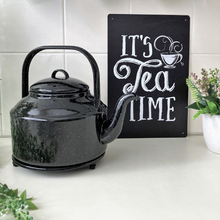 Load image into Gallery viewer, Black Enamel Tea Kettle