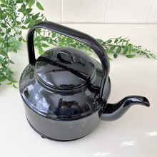 Load image into Gallery viewer, Black Enamel Tea Kettle