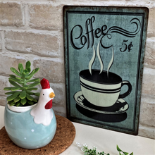 Load image into Gallery viewer, vintage style coffee sign