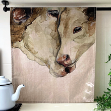 Load image into Gallery viewer, cotton tea towel cow and calf design
