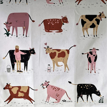 Load image into Gallery viewer, Dairy Cows Tea Towel