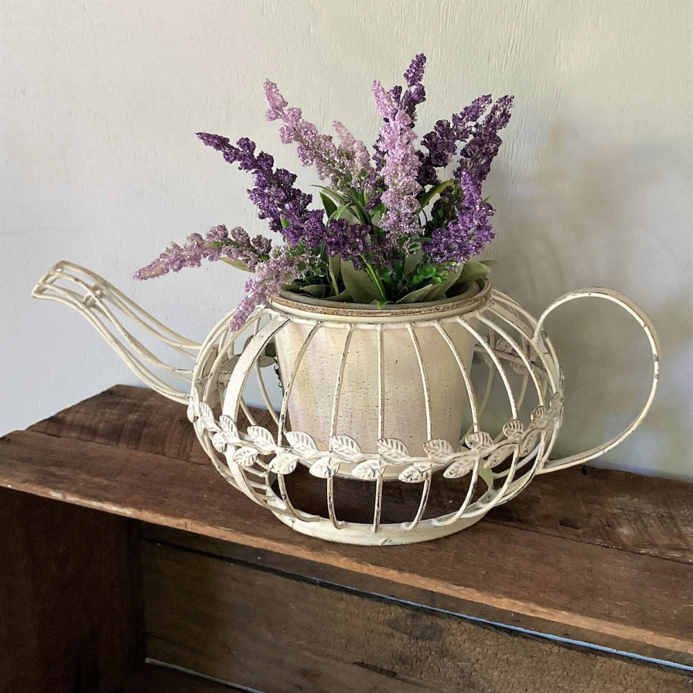 Vintage Teapot Planter Evelyn and Owl