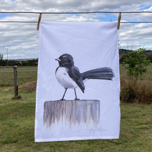 Load image into Gallery viewer, Willy Wagtail Tea Towel