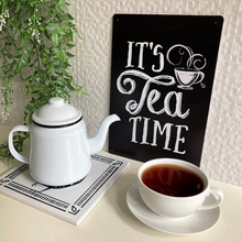 Load image into Gallery viewer, white ceramic trivet with black hen and border