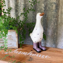 Load image into Gallery viewer, duck wearing gumboots figurine