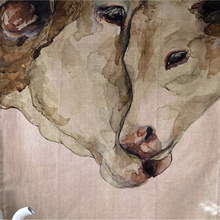Load image into Gallery viewer, country tea towel cow and calf print