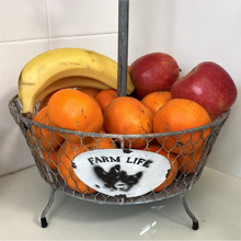 Load image into Gallery viewer, farm life footed bowl with handle