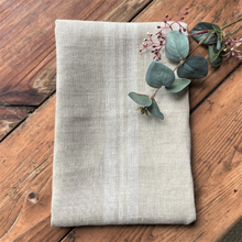Load image into Gallery viewer, farmhouse white linen tea towel