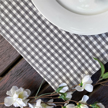 Load image into Gallery viewer, Gingham Placemats (set of 4)- ash