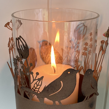Load image into Gallery viewer, Rustic Metal Candle Holder - birds