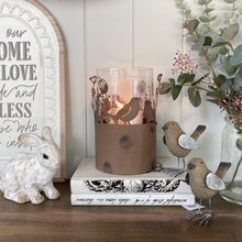 Load image into Gallery viewer, Rustic Metal Candle Holder - birds