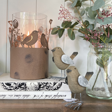 Load image into Gallery viewer, Rustic Metal Candle Holder - birds