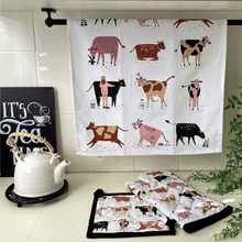 Load image into Gallery viewer, Dairy Cows Tea Towel