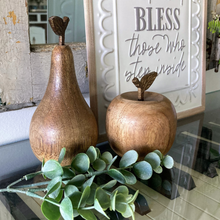 Load image into Gallery viewer, handcrafted wooden apple and pear