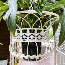 Load image into Gallery viewer, Antique White Hanging Basket
