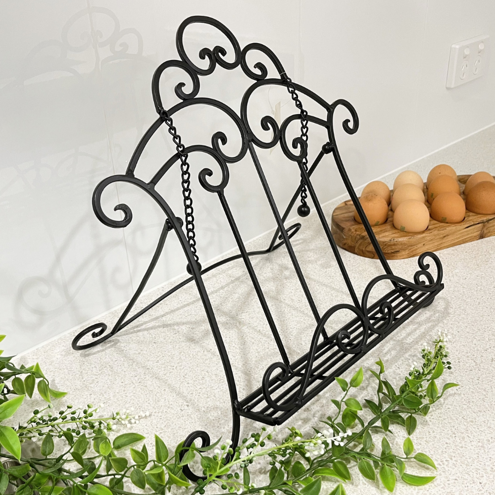 Black Ornate Recipe Stand