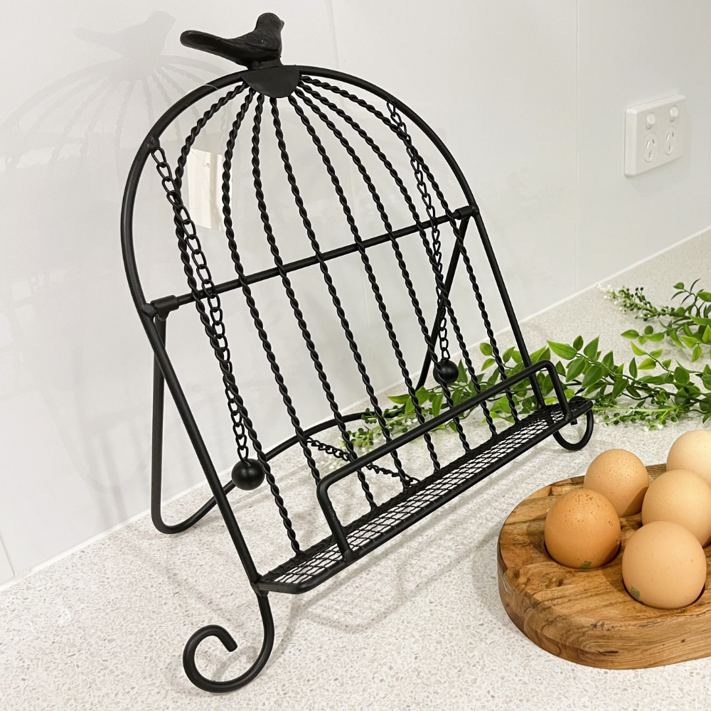 Bird Recipe Stand - black