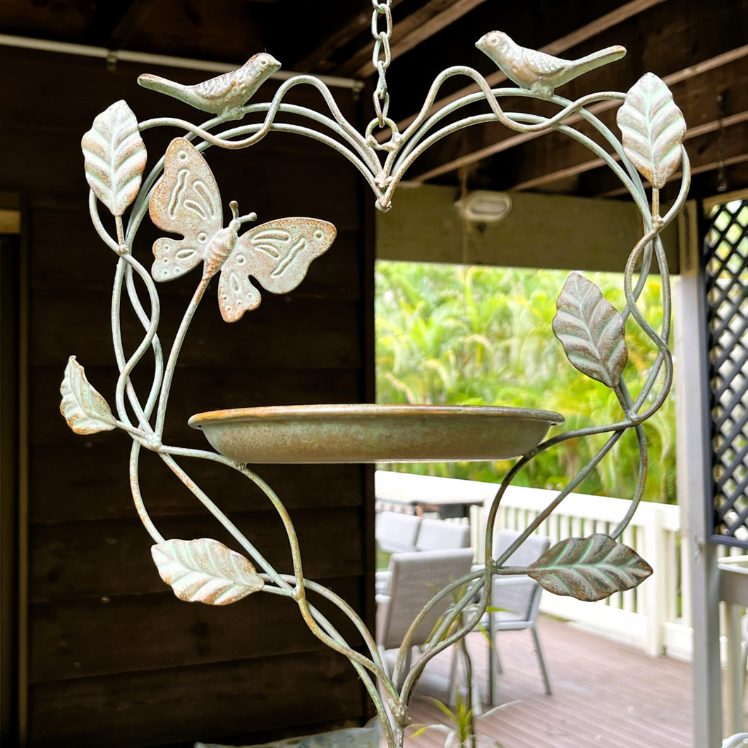 Hanging Heart Bird Feeder