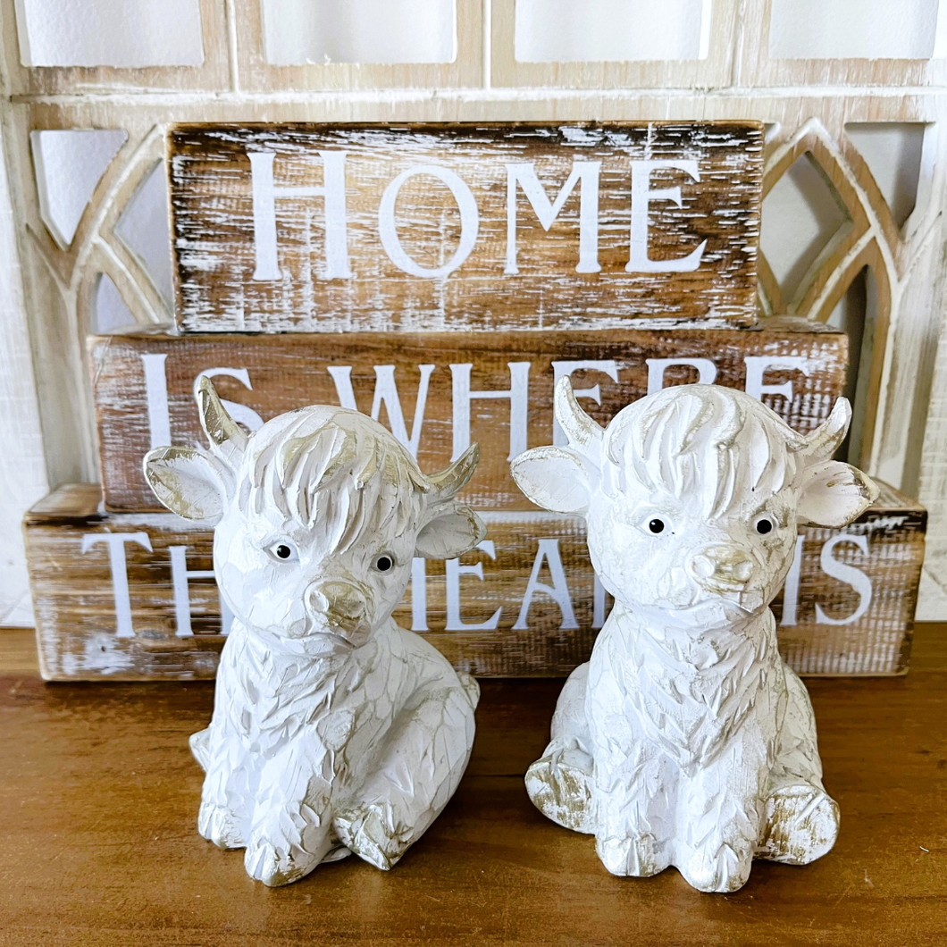 Highland Cow Figurine - pair
