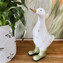 Load image into Gallery viewer, Duck in Gumboots - olive
