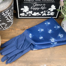 Load image into Gallery viewer, Navy Sketch Bee Gardening Gloves
