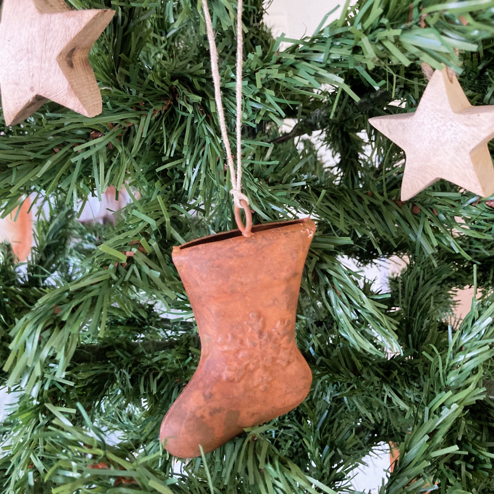 Rustic Stocking Hanging Ornament