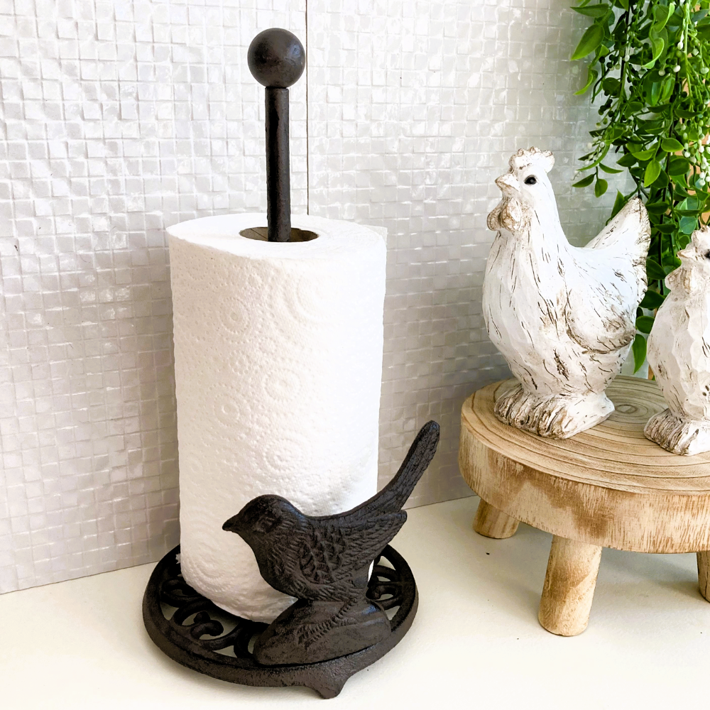 Rustic Bird Paper-Towel Dispenser