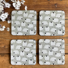 Load image into Gallery viewer, Grey Sheep Coasters Set/4
