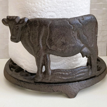 Load image into Gallery viewer, Rustic Cow Paper-Towel Dispenser
