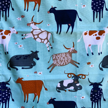 Load image into Gallery viewer, Green Cows Tea Towel
