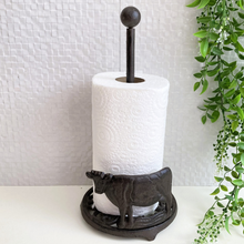 Load image into Gallery viewer, Rustic Cow Paper-Towel Dispenser
