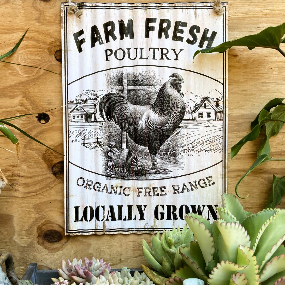 Corrugated Farm Fresh Sign – Evelyn and Owl