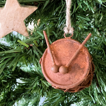 Load image into Gallery viewer, Rustic Drum Hanging Ornament
