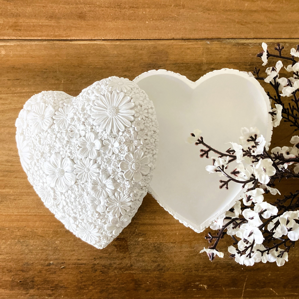Floral Heart Trinket Box