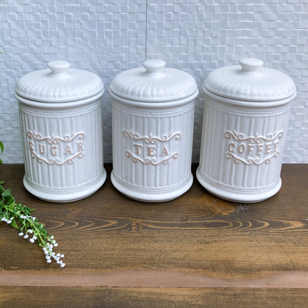 French Country Canisters set of 3 Evelyn and Owl