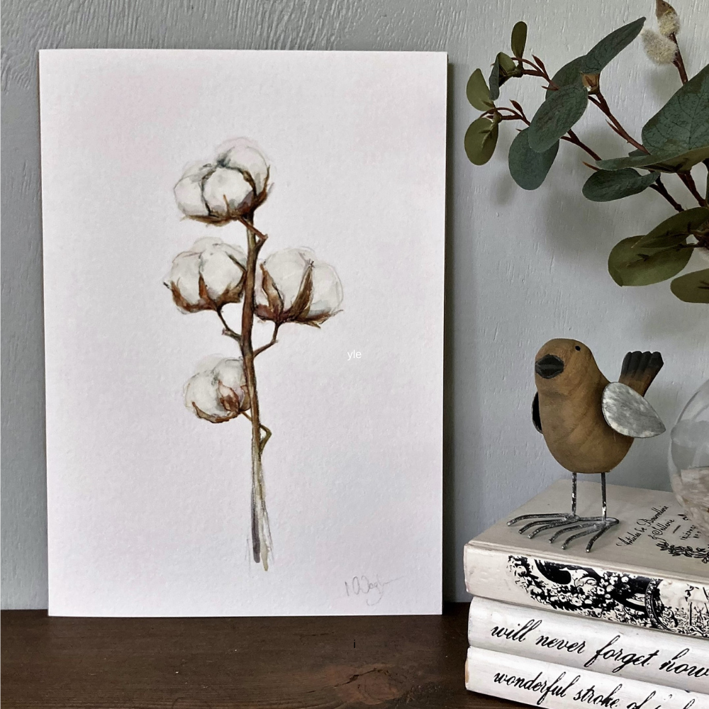 country style cotton stem fine art