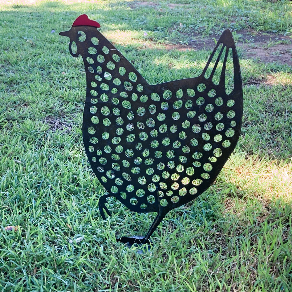 Bessie the Hen - garden stake