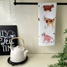 Load image into Gallery viewer, Dairy Cows Tea Towel
