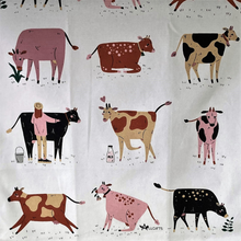 Load image into Gallery viewer, Dairy Cows Tea Towel
