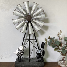 Load image into Gallery viewer, metal farmhouse windmill decor 
