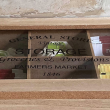 Load image into Gallery viewer, rustic tea storage box

