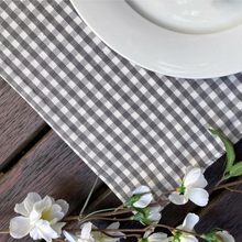 Load image into Gallery viewer, Gingham Placemats (set of 4)- ash
