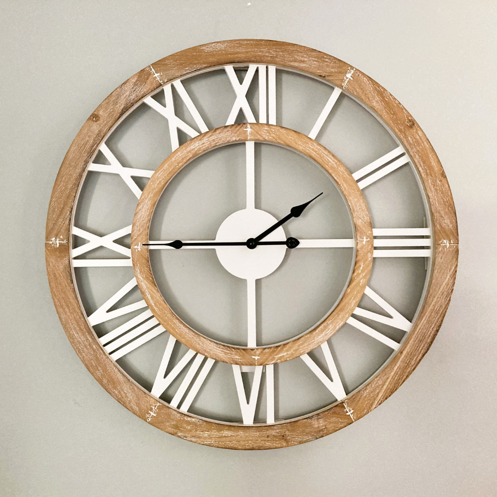 Classic Wooden Wall Clock Evelyn and Owl